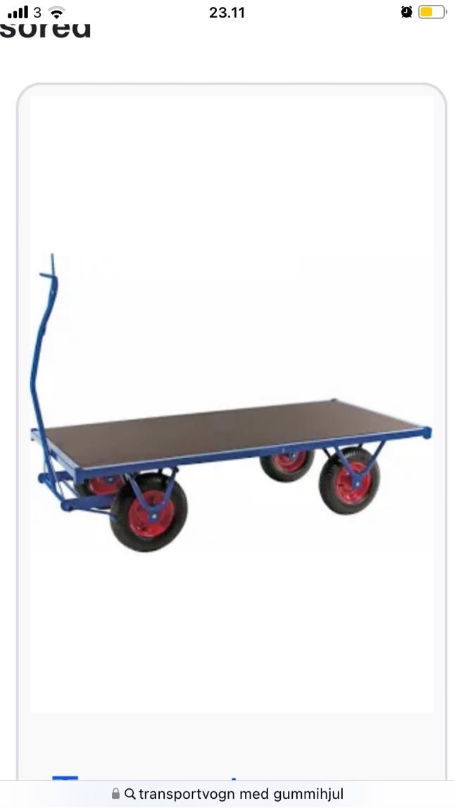 Fikset dæk på trækvogn