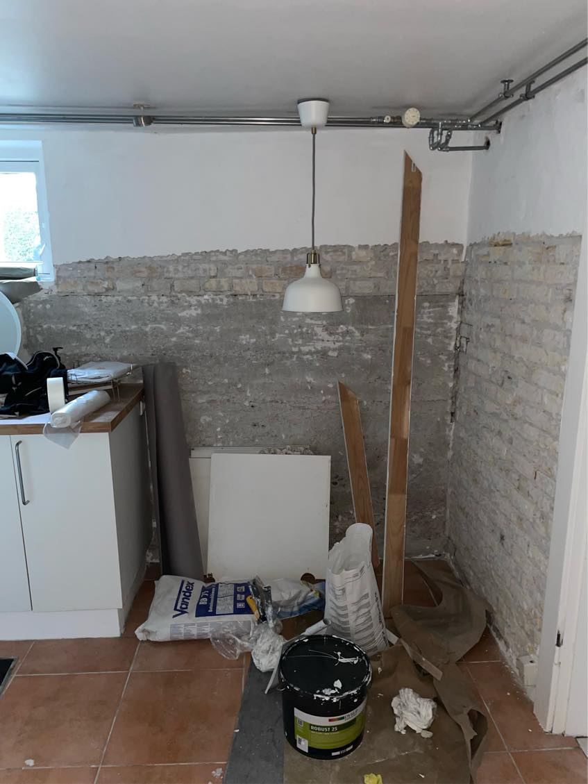 Muring af vægge med skalflex multirep