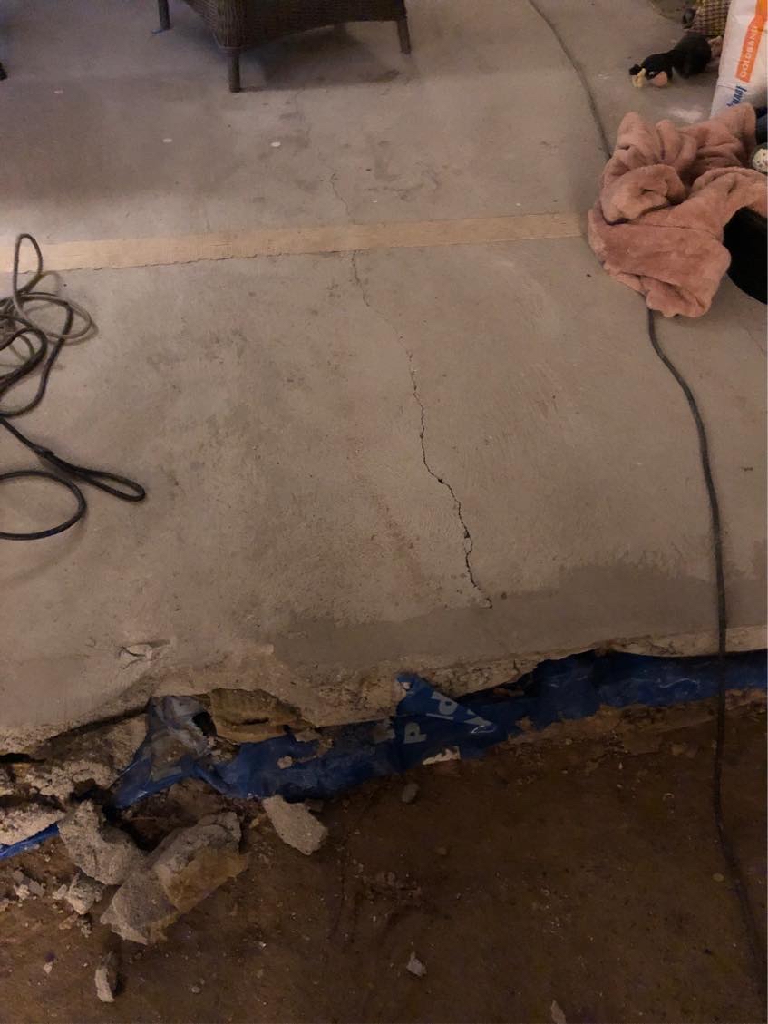 Ophugning af beton gulv