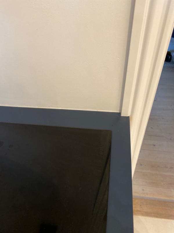 Skiftet bordplade