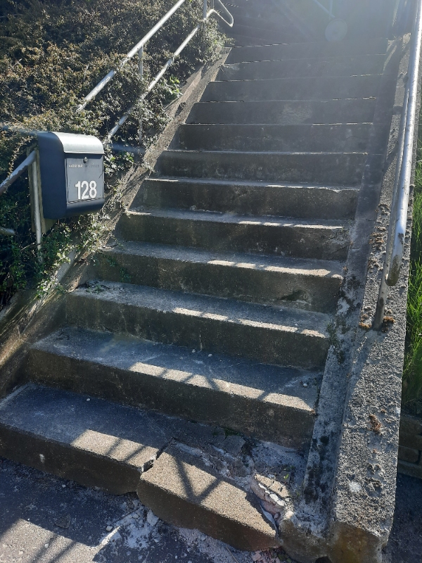 Reparation af muret trappe