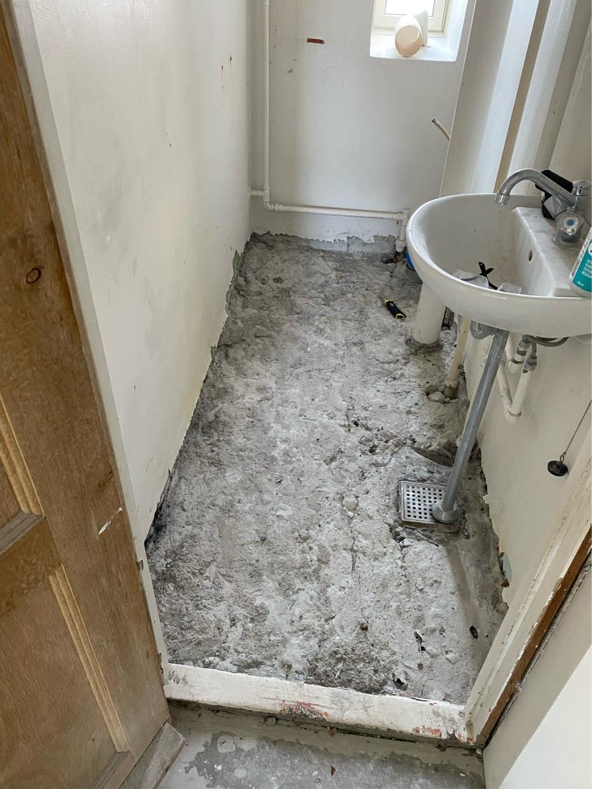 Støbning af beton badeværelse samt vådrumssikre