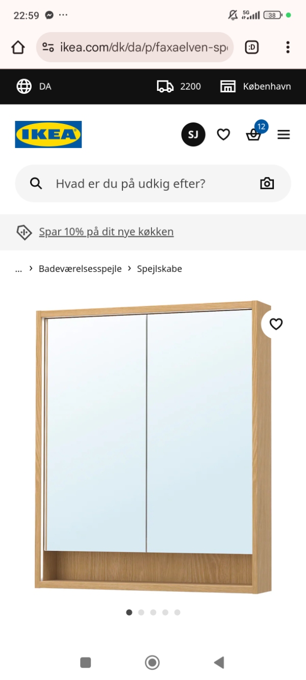 Udskiftning:håndvask/underskab + stikkontakt