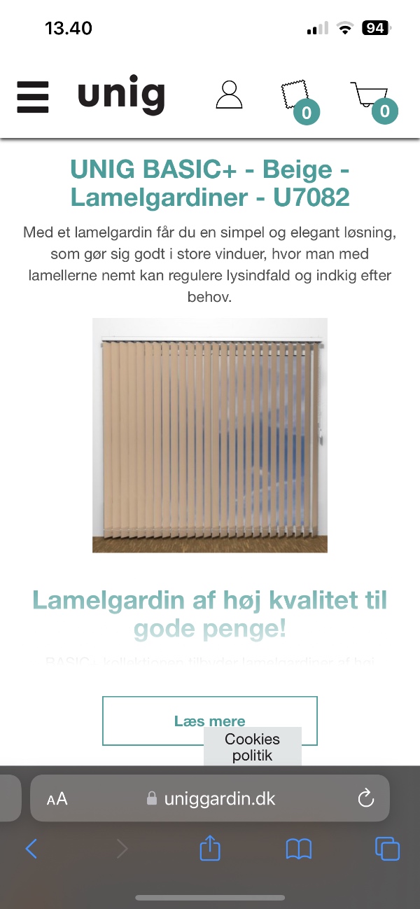 Få lagt gardiner op?