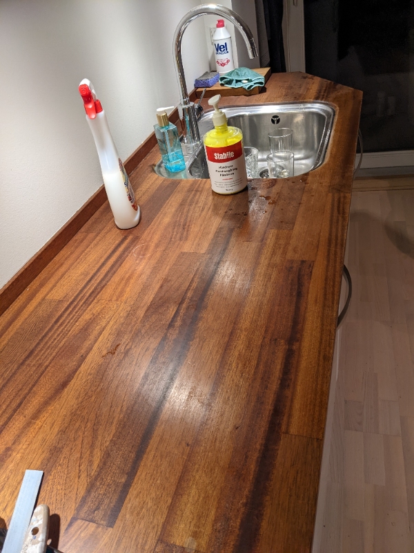 Slibe og oliere køkkenbord