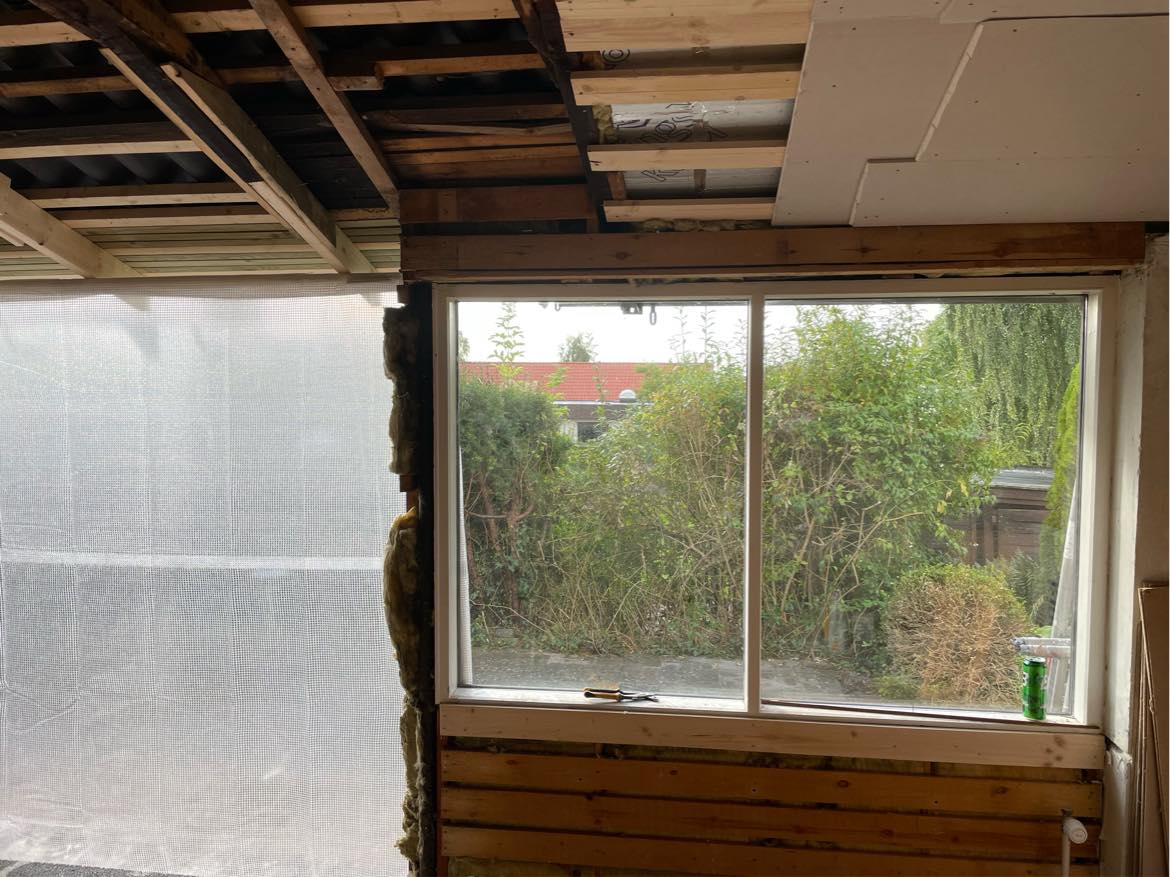 Opsætning af forskaling og gips loft/væg