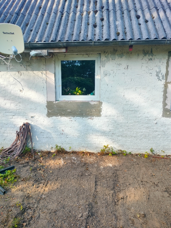 Pudsning omkring vinduer og døre