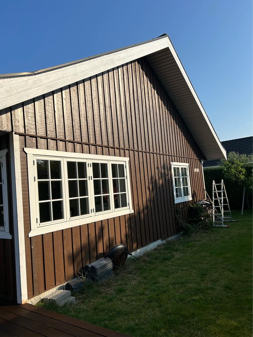 Udvendig maling af træhus