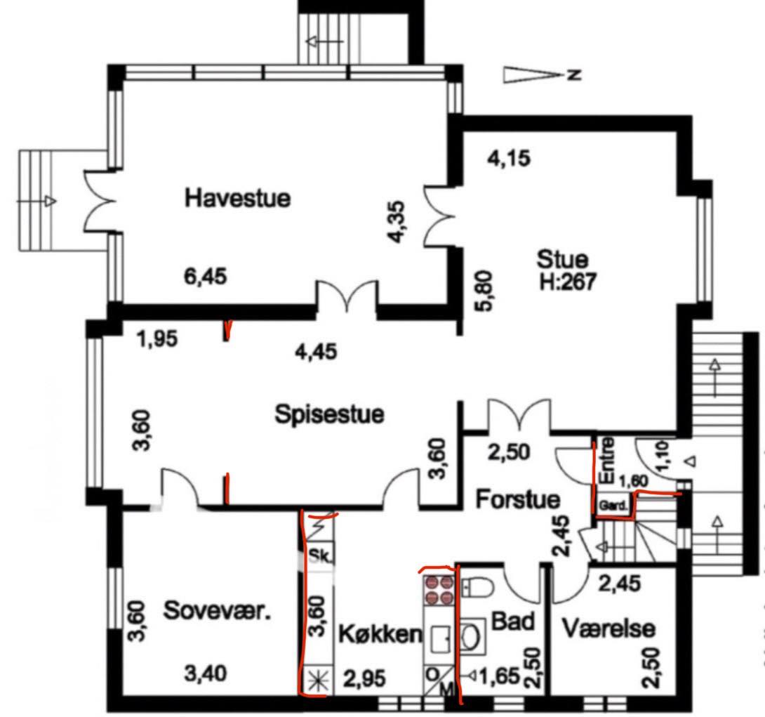 Nedrivning af Gipsvæg og køkken