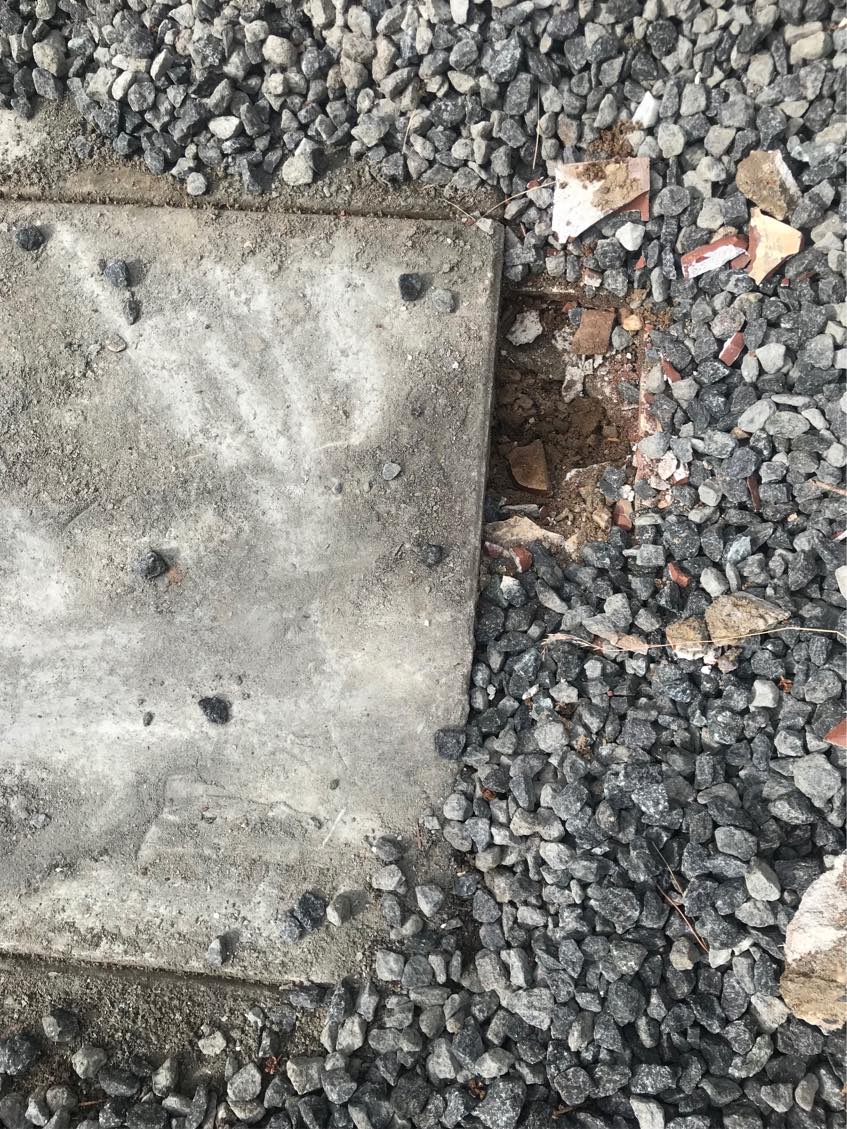 Fjerne beton fliser.