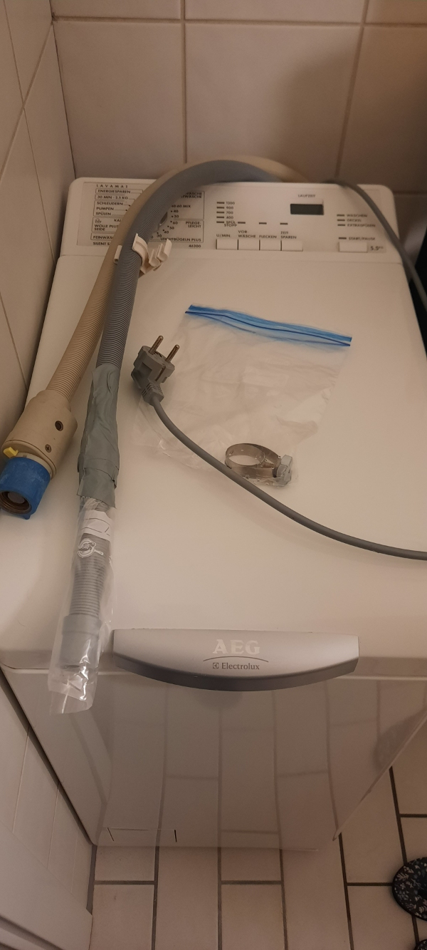 Tilslutning af vaskemaskine