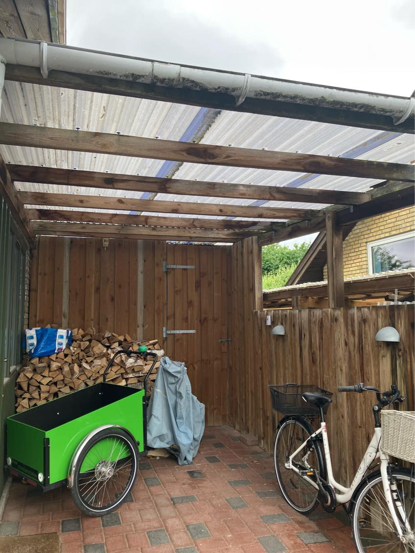 Udskiftning sf Trapezplader carport