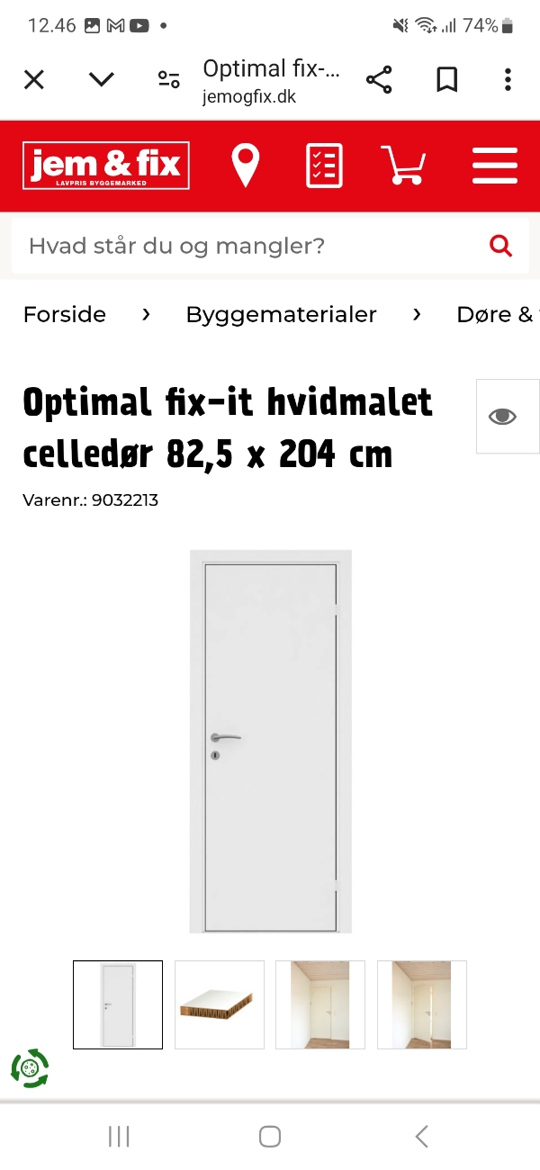 Udskiftning af 9 indvendige døre