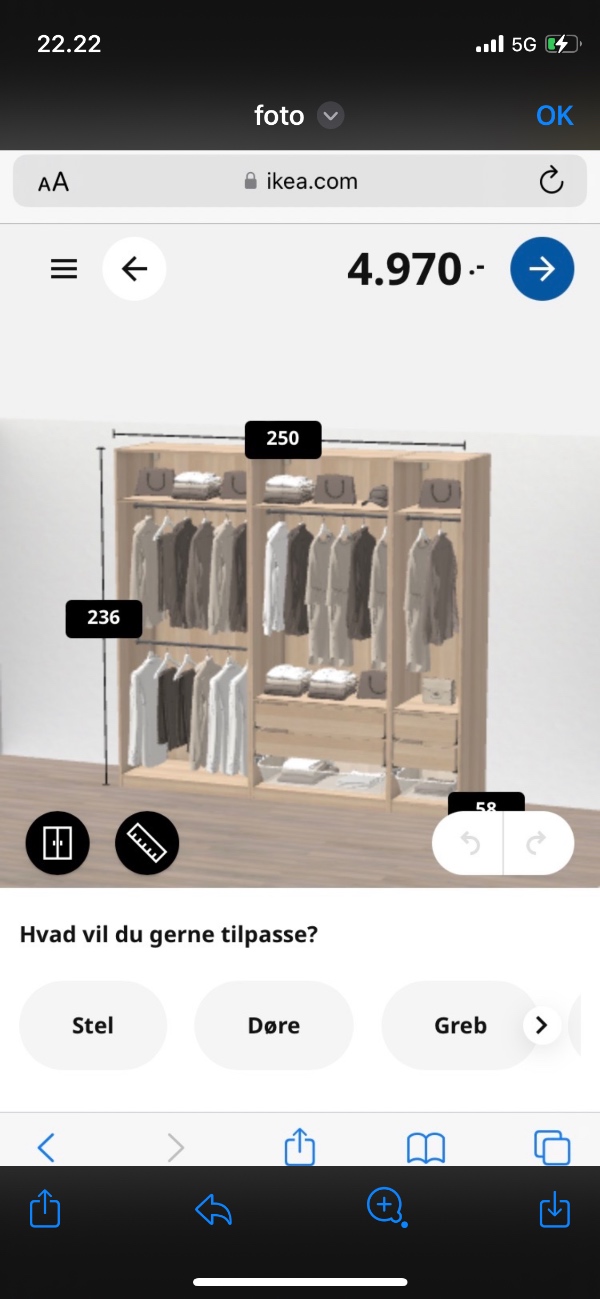 Samlet Ikea klædeskab