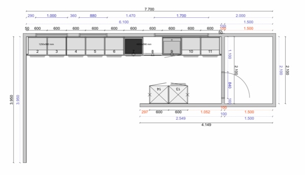 Montering en køkken
