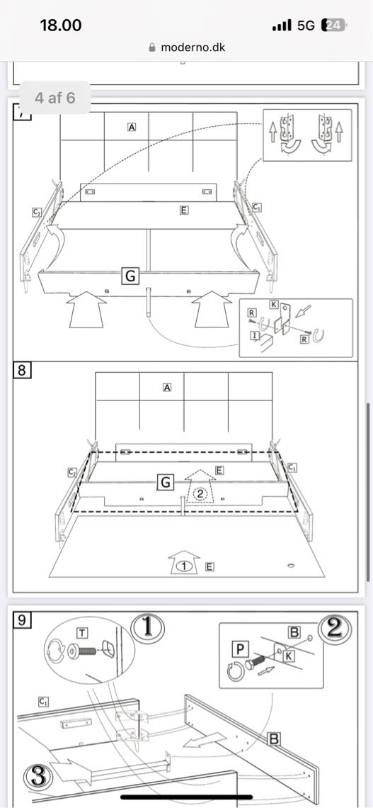 Hjælp til at samle seng