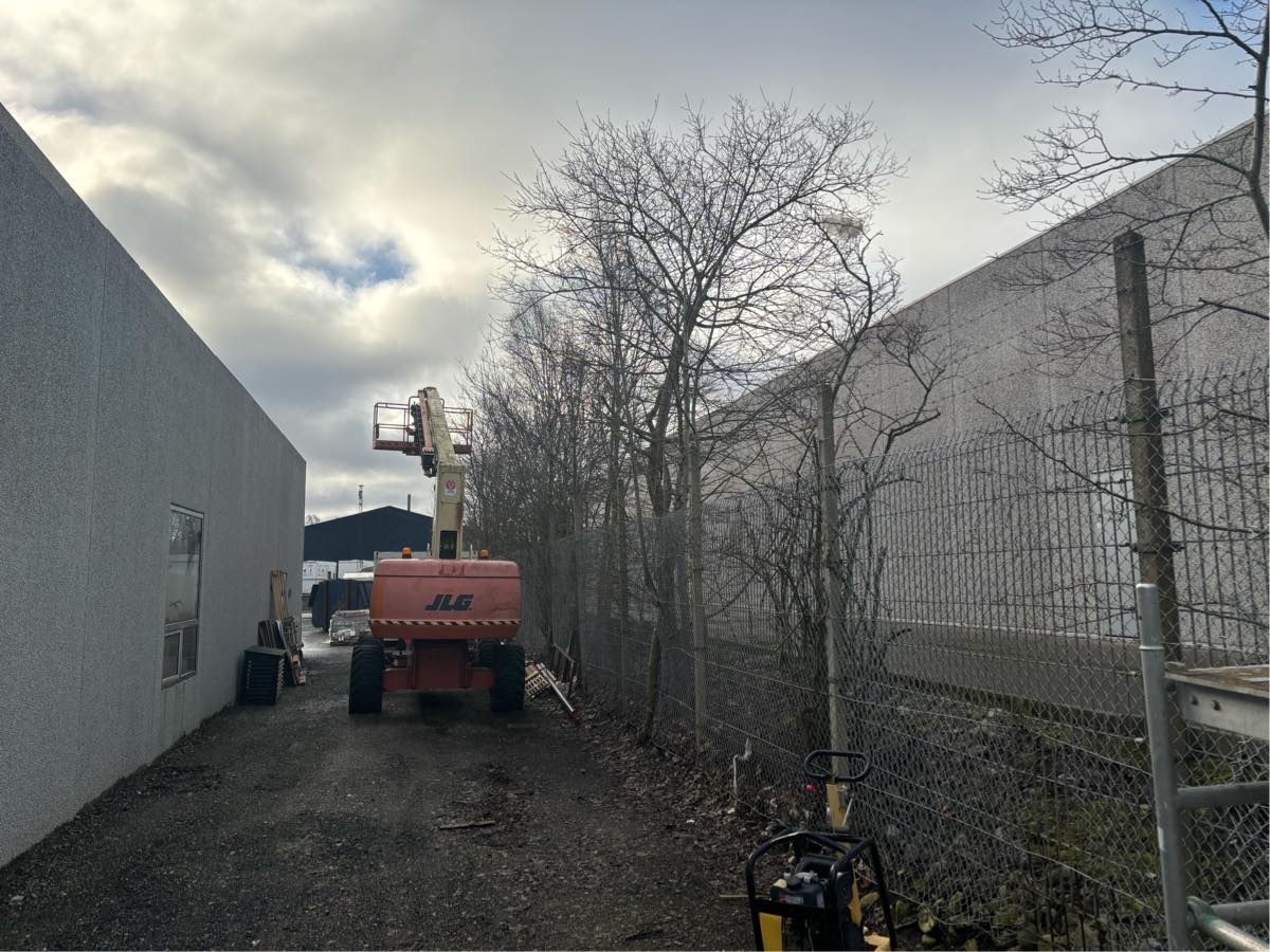 Hæk klipning top kapning fjern affald