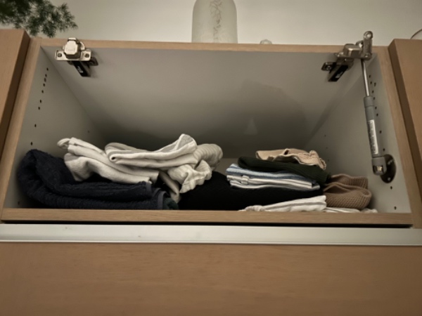 Skabslåge og skuffe