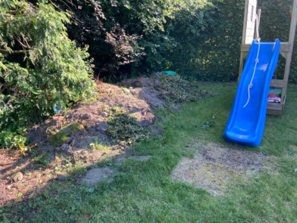 Bortkørsel af jordbunke i Holte