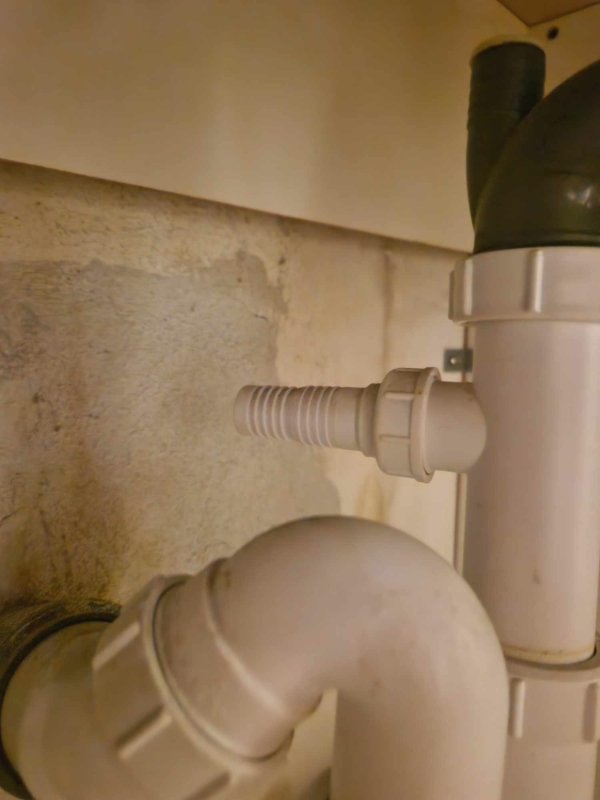 Klargøring til installation af opvaskemaskine / ballofix. 