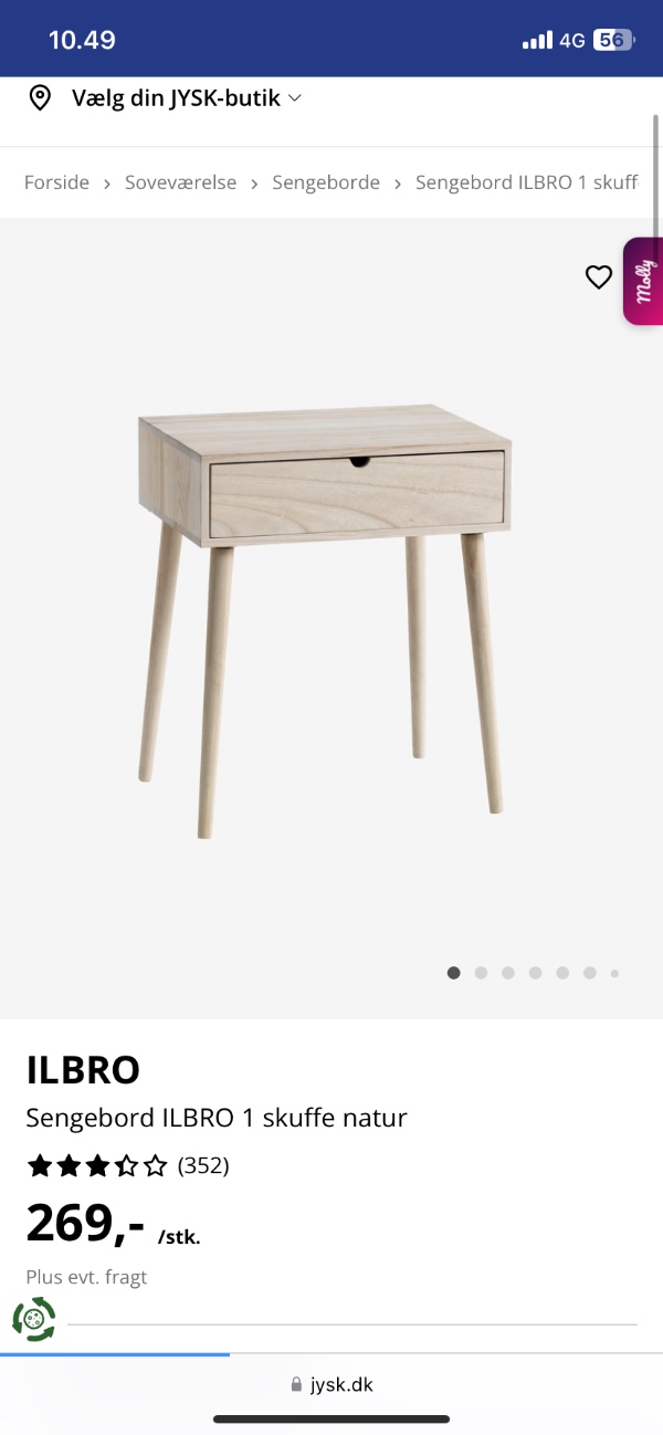 En hånd til at sætte det  drybbakke under vasker maskine samt bort kørsel af let lille sengebord