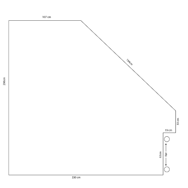 Indbygget påklædningsskab ved skråvæg