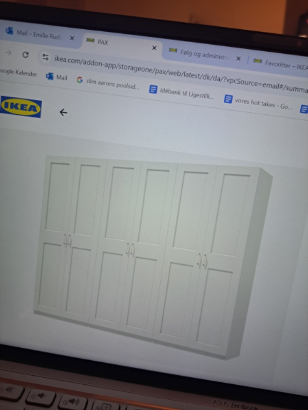 Samling af klædeskab Pax fra Ikea