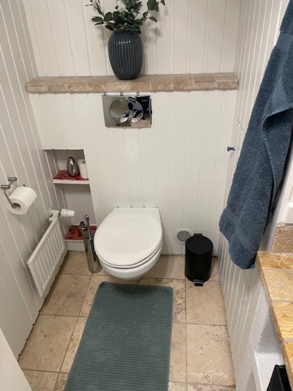 montering af væghængt toilet + afmontering af radiator