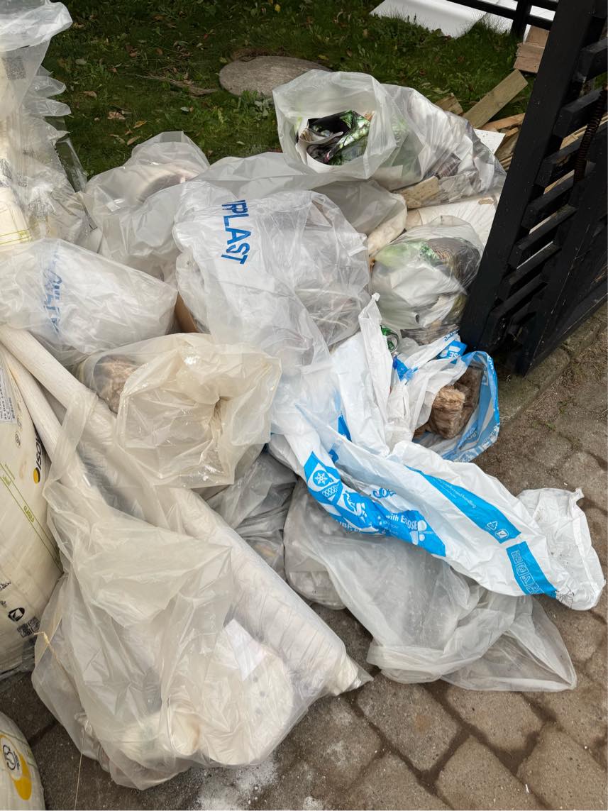 Afhentning af mindre mængde byggeaffald
