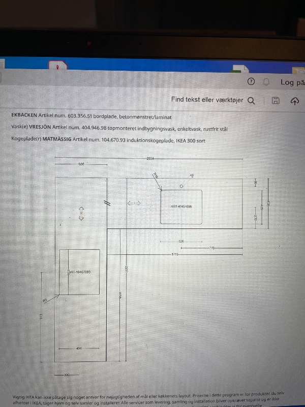Opsætning af køkken