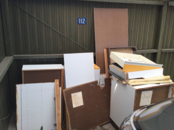 Afhentning af køkkenskabe