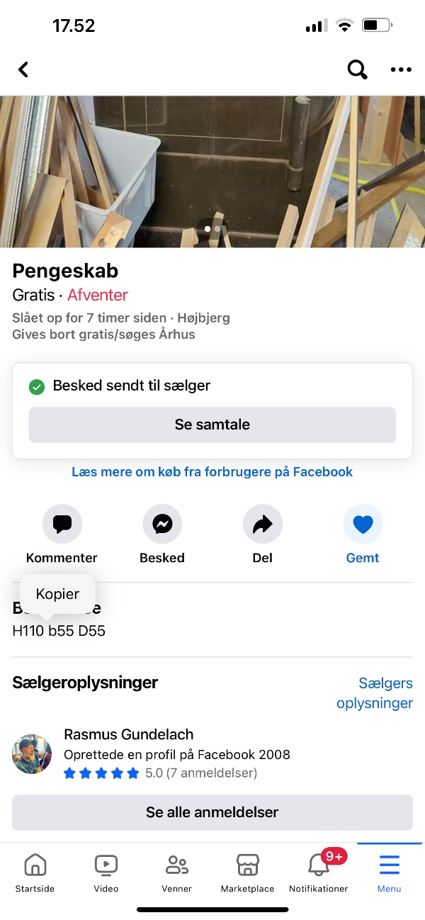 Flytning af pengeskab