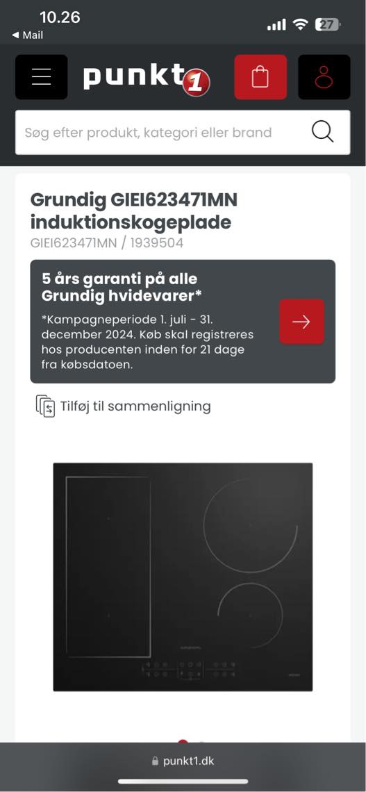 Installere kogeplade
