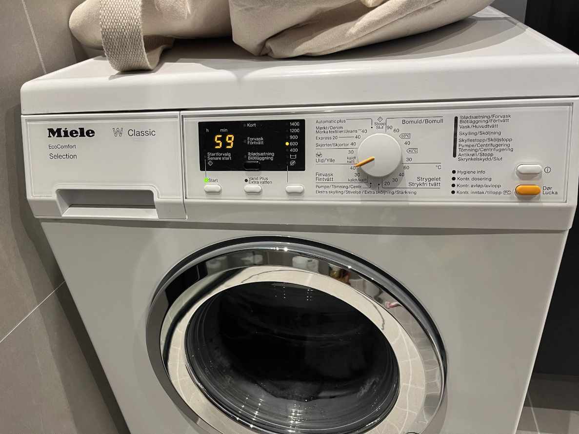 Tilslutning af vaskemaskine