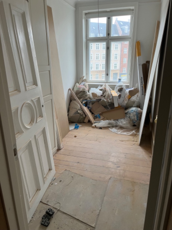 Fjernet en masse byggeaffald