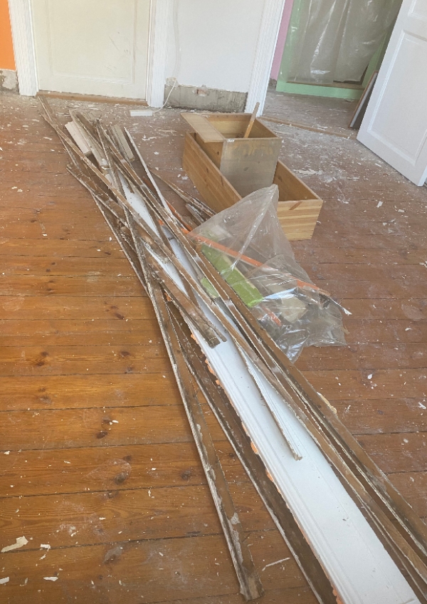 afhentet byggeaffald