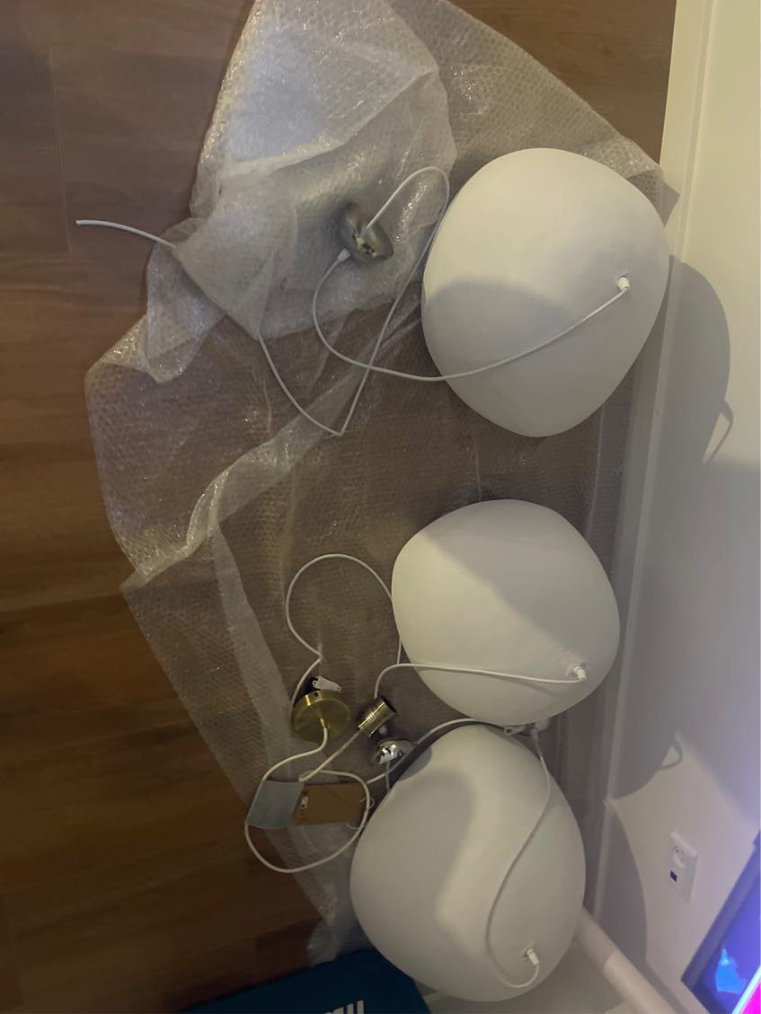 Opsætning af 3 stor lamper