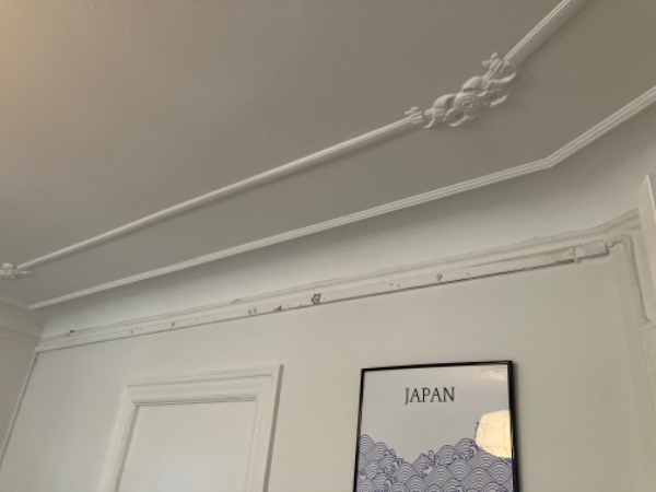Revne ved loft + fodpanel