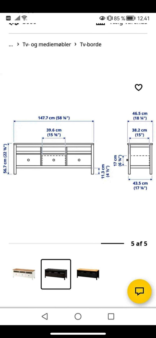 Fragtet er tvmøbel fra Ishøj til Østerbro