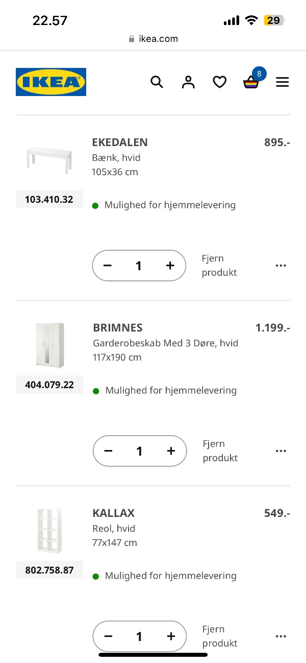 Samle møbler