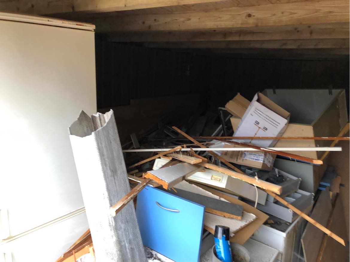 Oprydning af renoverings affald