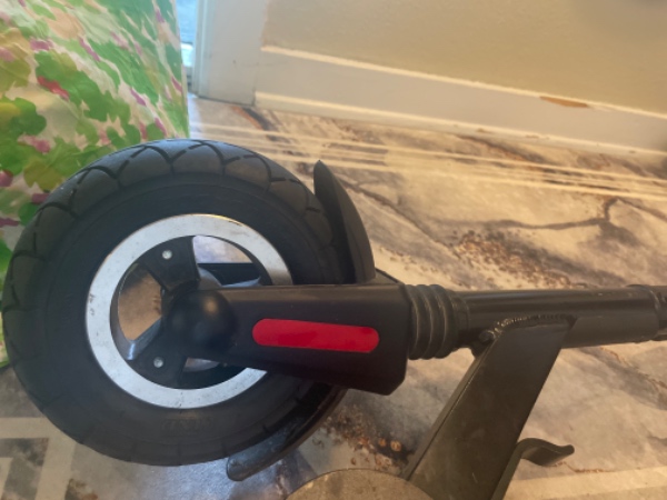 Lappet eller skriftes hjule på en el løbehjul,