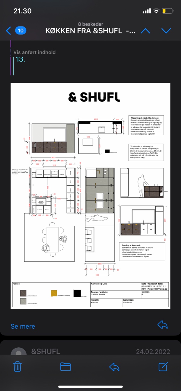 Opsætning af køkken
