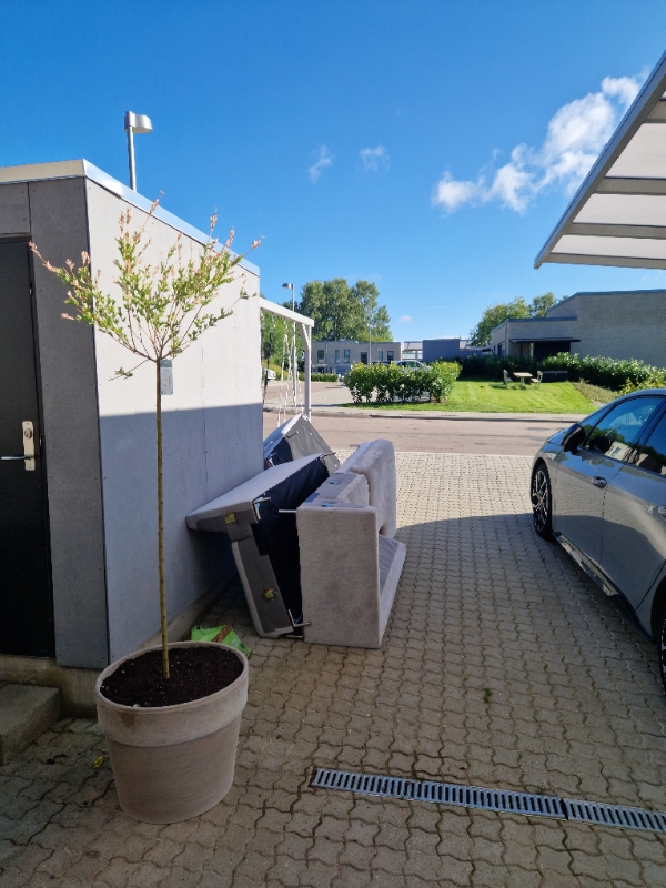 Afhent sofa og smides ud