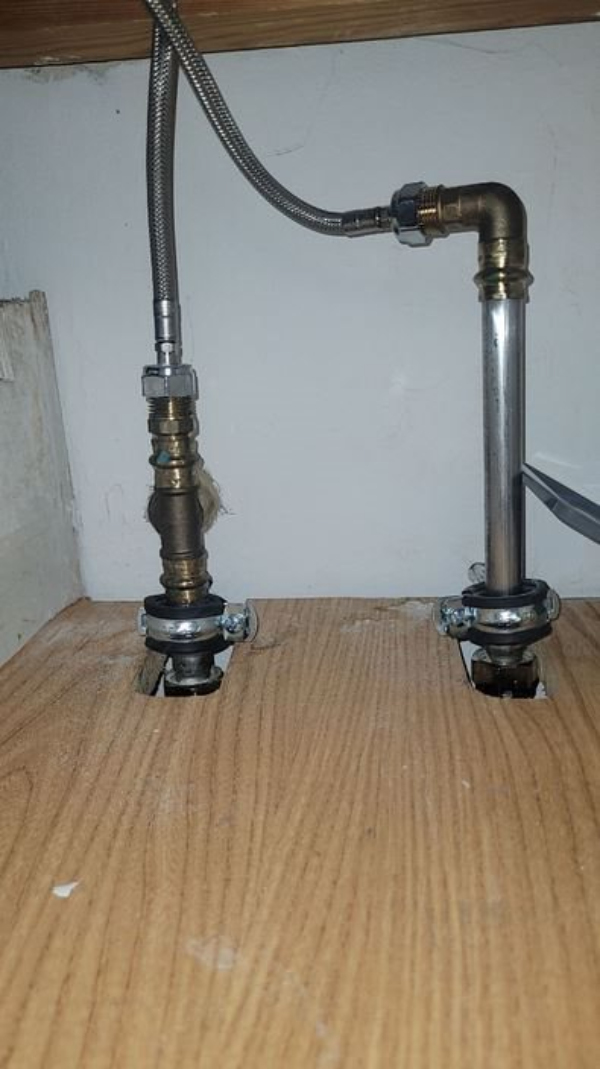 Installation opvaskemaskine (fjerne skab, EL og VVS)