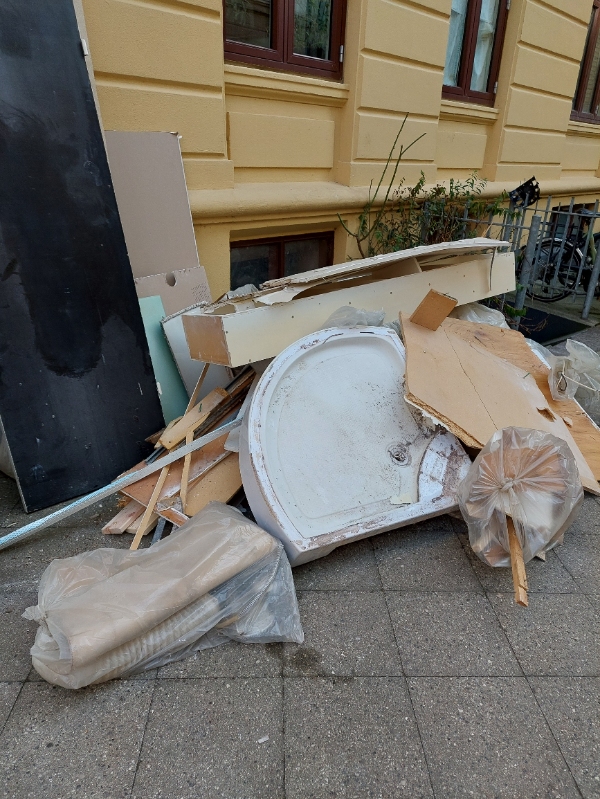 Afhentning af byggeaffald