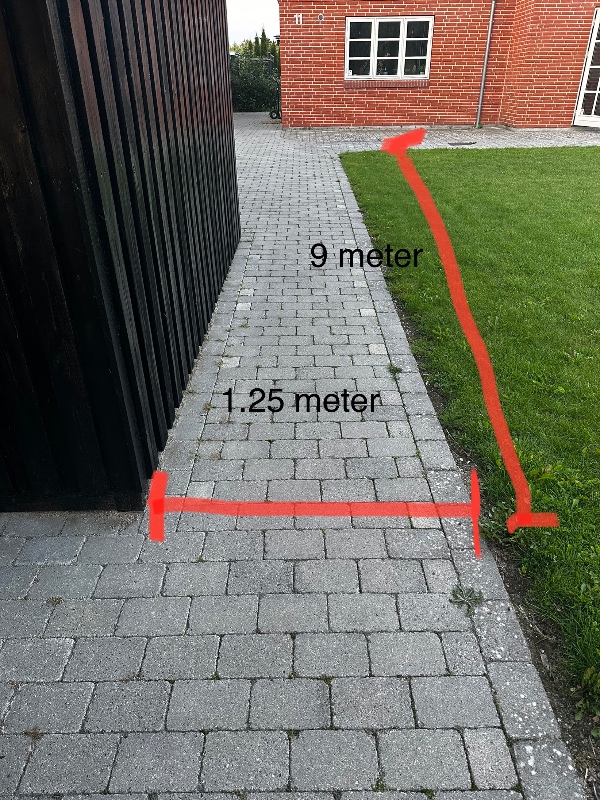 Grave en rende til kabel.