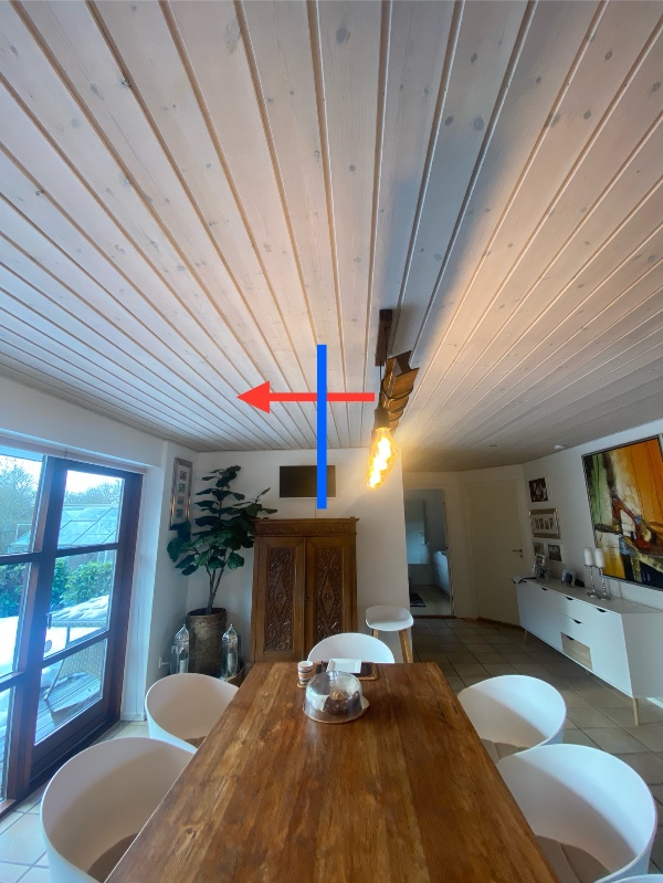 Flytte og re-montere lampe i loft
