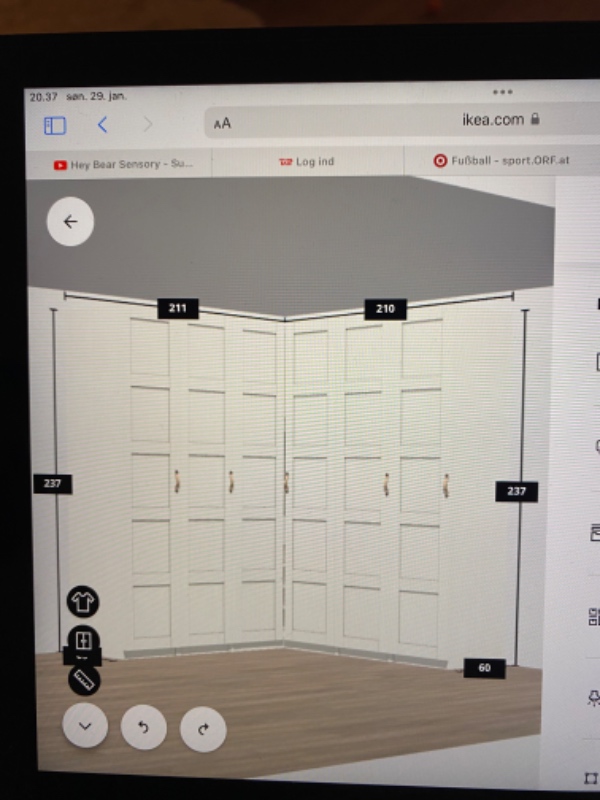 Samling af pax skab (Ikea)