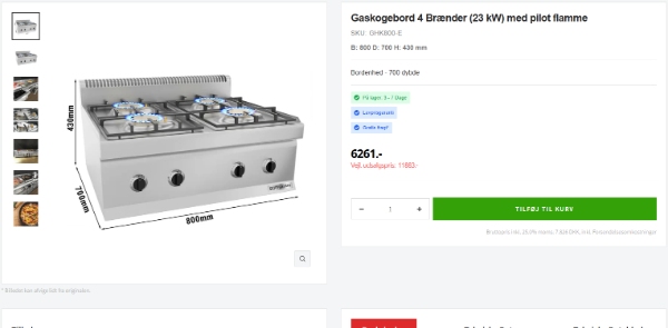 montage af gaskomfur og friture i food truck